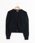 Cut Out Rounded Cardigan in Black