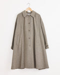 Shirring Coat in Grey Blue