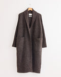 Double Face Long Coat in Blackened
