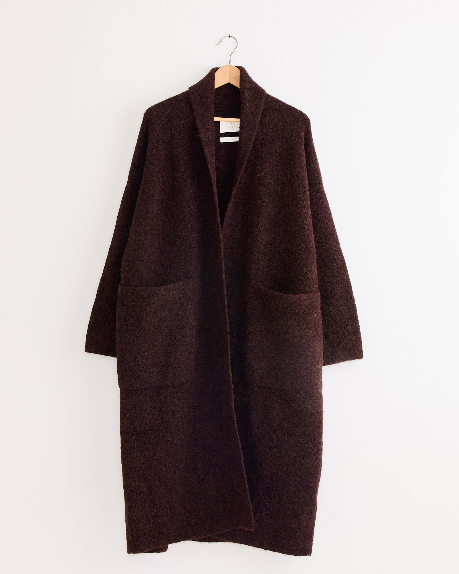 Double Face Long Coat in Merlot