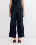 Bluefaced Two Tuck Slack in Charcoal Navy Stripe