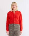 Baby Alpaca Cardigan in Red