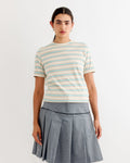 Gradient Jersey Tee in Fade Blue Stripe