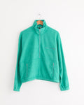 Pure Silk Half Zip Pullover in Jade Green