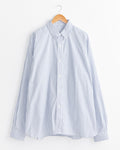 Regular Wide High Count Shirt in Blue Stripe