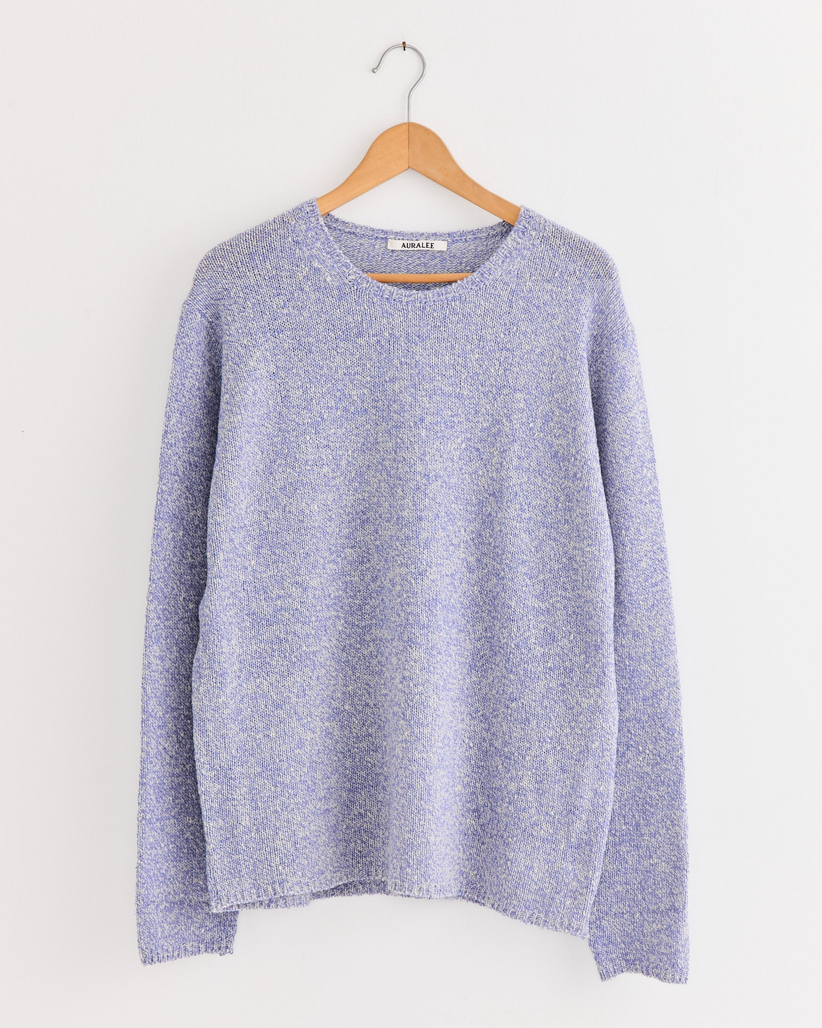 Airy Silk Wool Knit Pullover in Top Light Purple