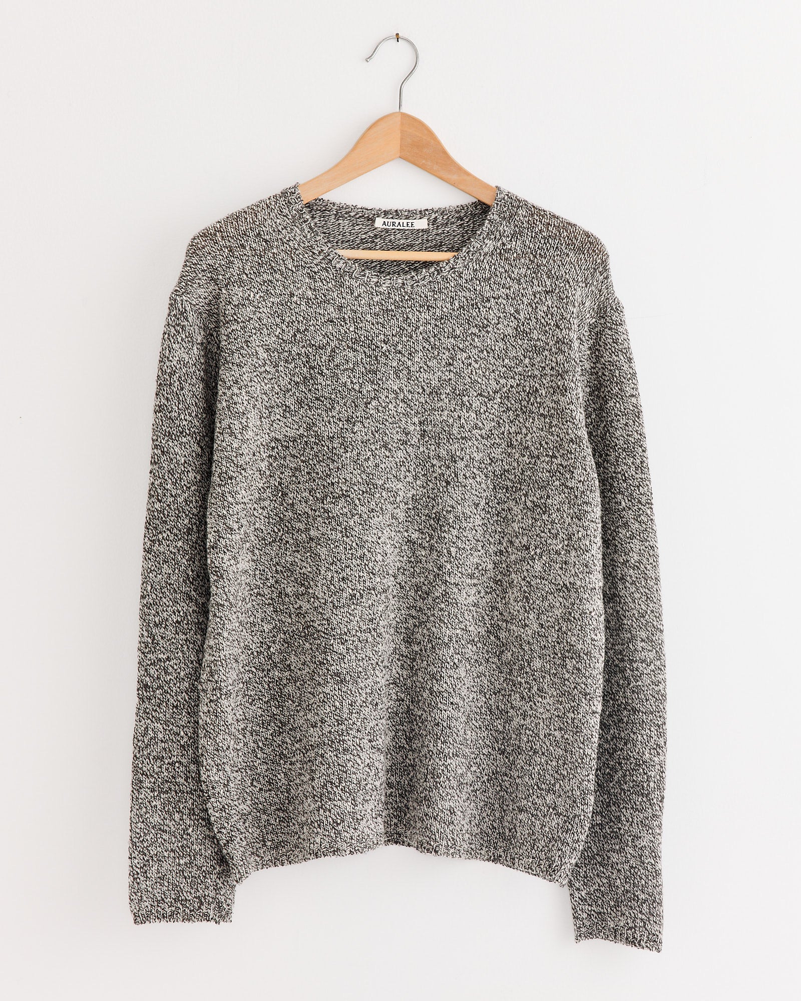 Airy Silk Wool Knit Pullover in Top Black