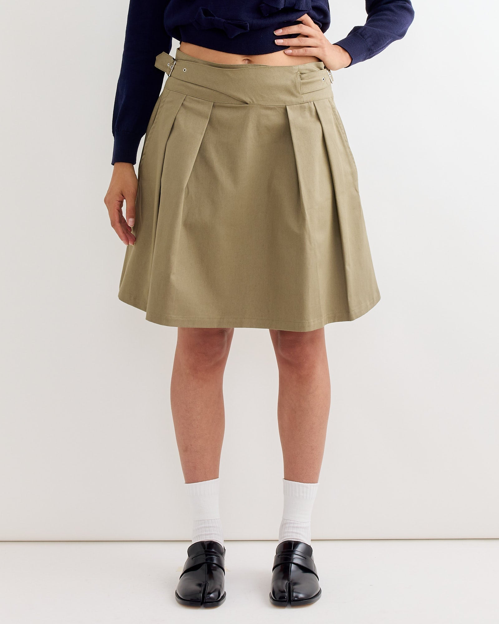 Martin Midi Skirt in Light Khaki