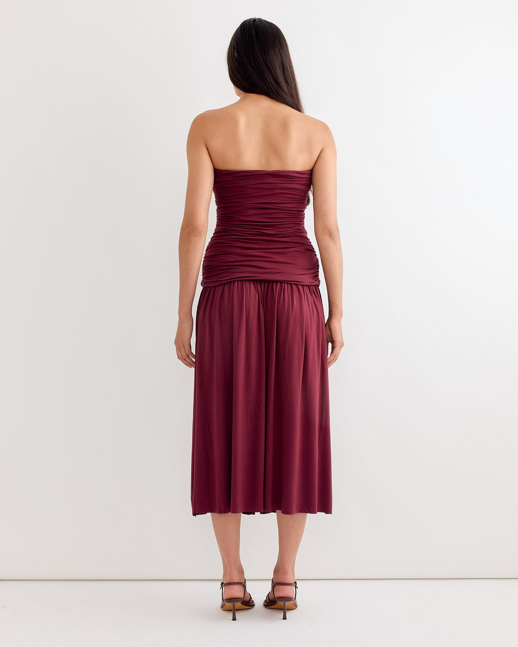 Fortuna Maxi Dress in Burgundy