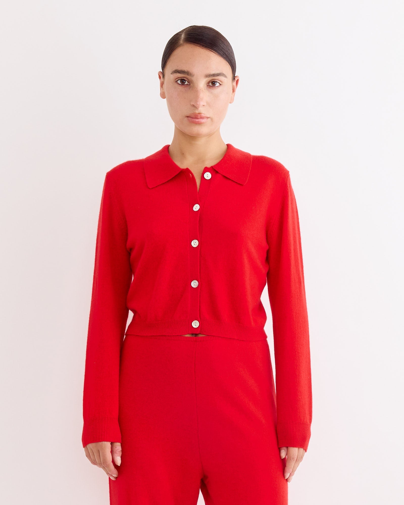 Anselma Cardigan in Red