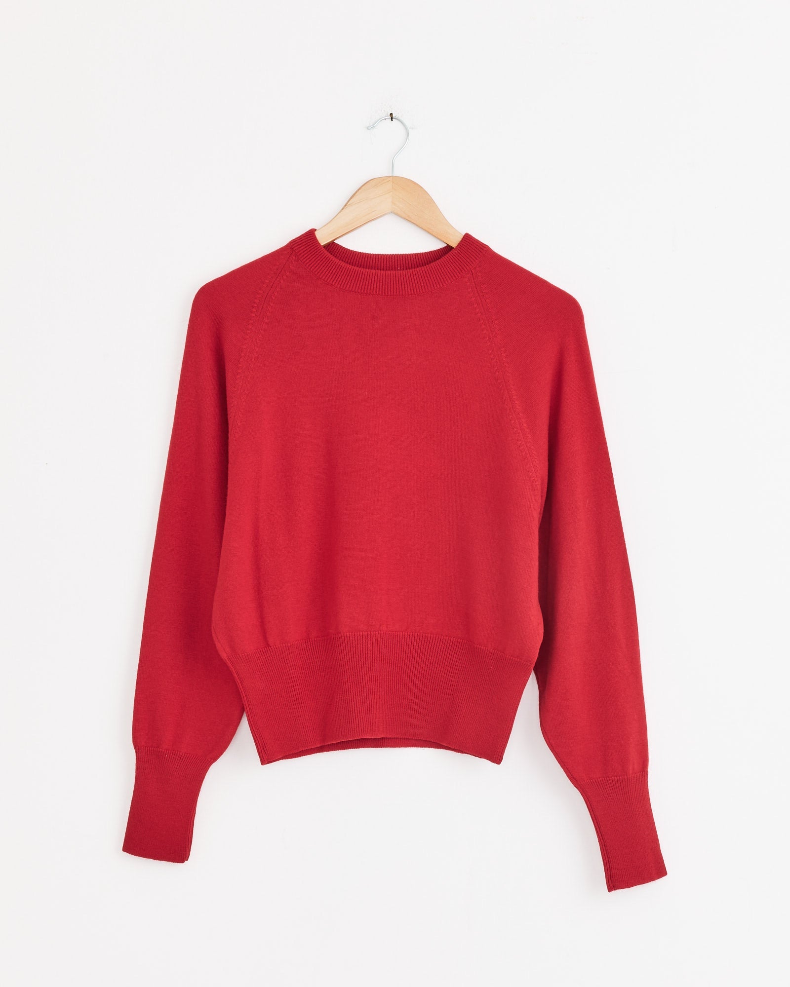 Single Wool Sweater in Red