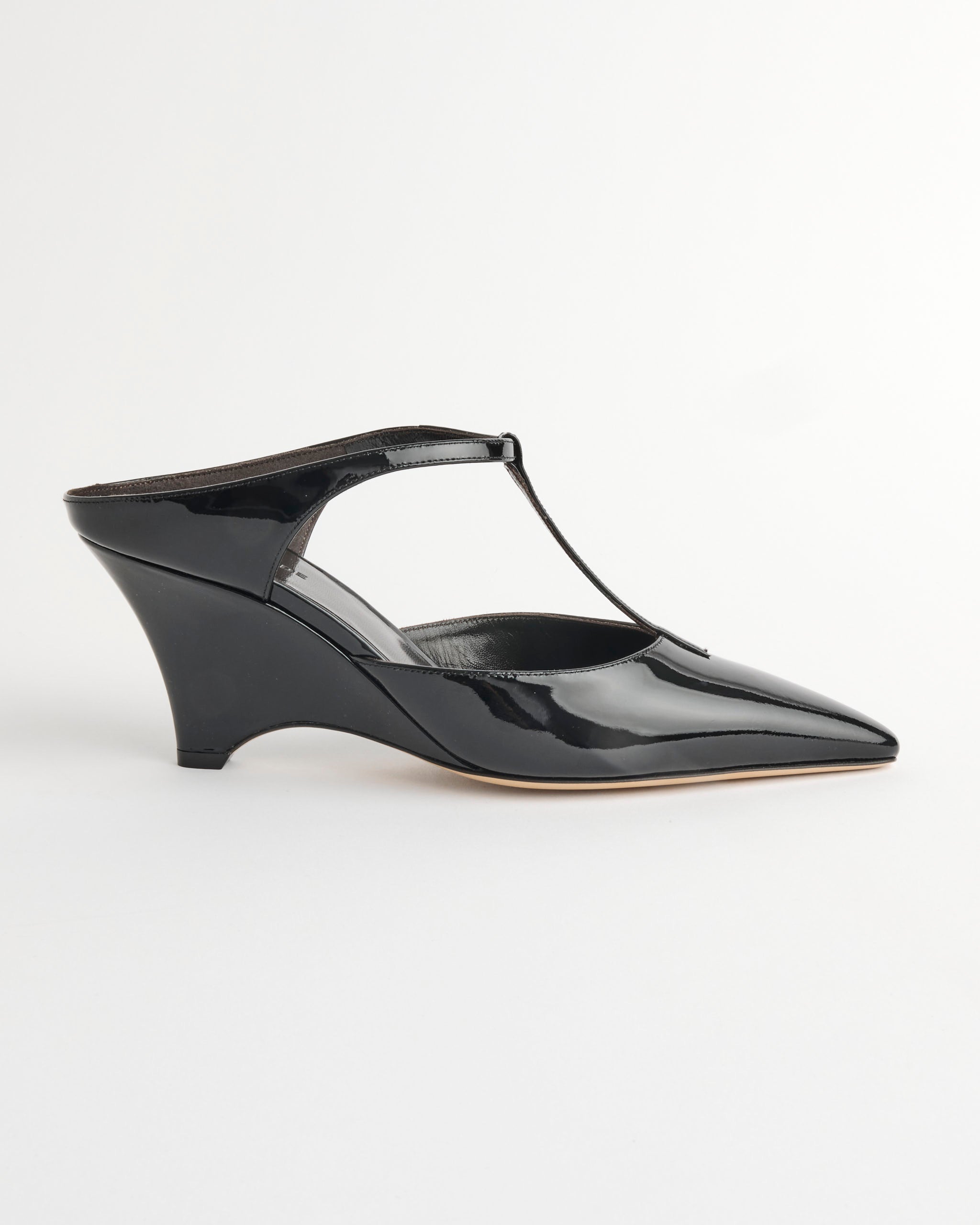 Victoria T-Bar Wedge in Black