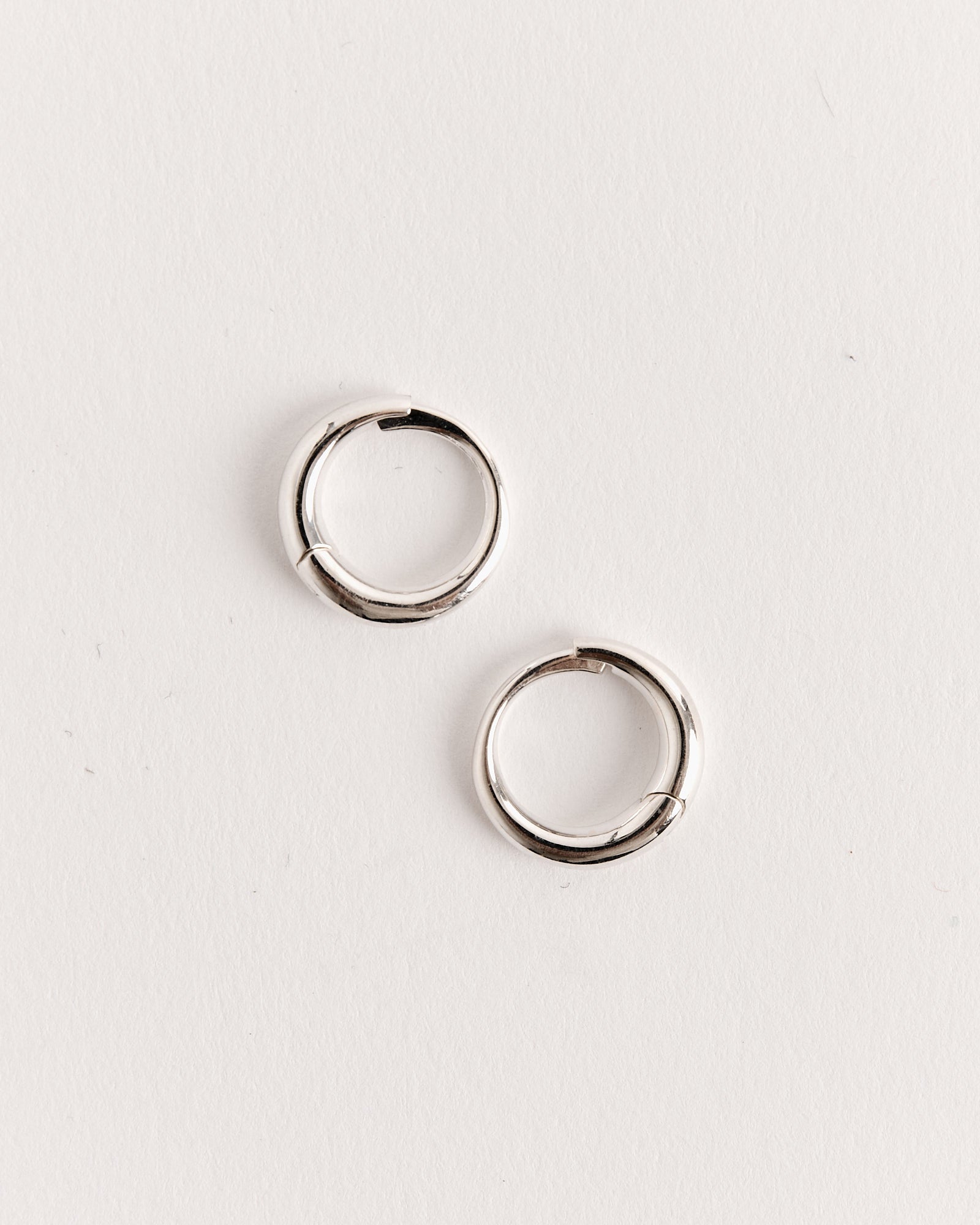 Medium Nouveau Hoops in Sterling Silver