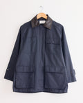 Contrast Collar Work Jacket in Navy