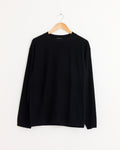 Felted Merino Crewneck in Black