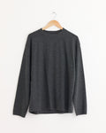 Felted Merino Crewneck in Grey Melange