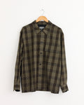 Flap Pocket Overshirt in Black/Brown/Multi