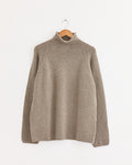 Rolled Edge Roll Neck in Taupe