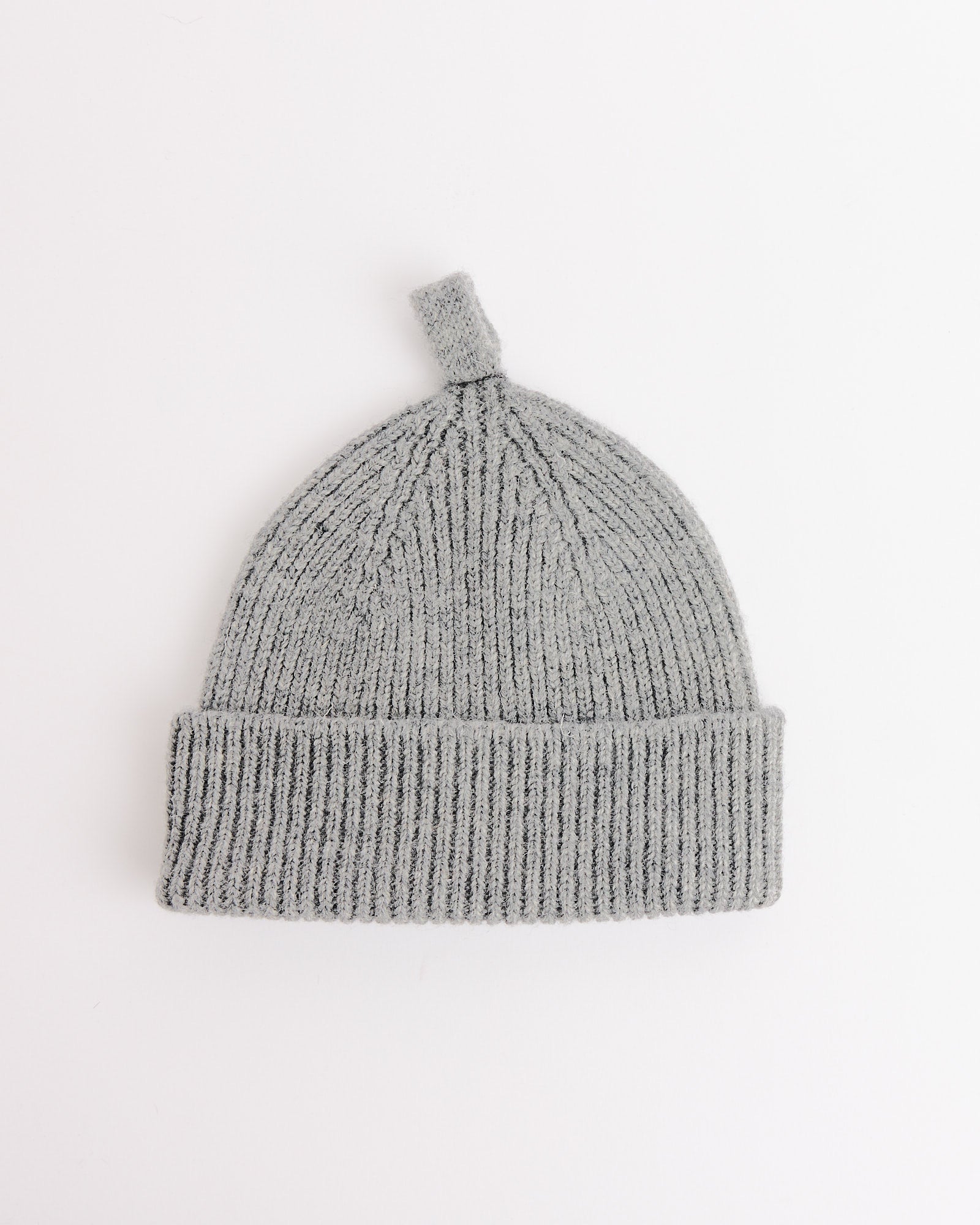 Simple Ribbed Beanie in Grey