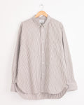 Studio Nicholson x BEAMS PLUS Lisa Shirt in Brown/White Stripe