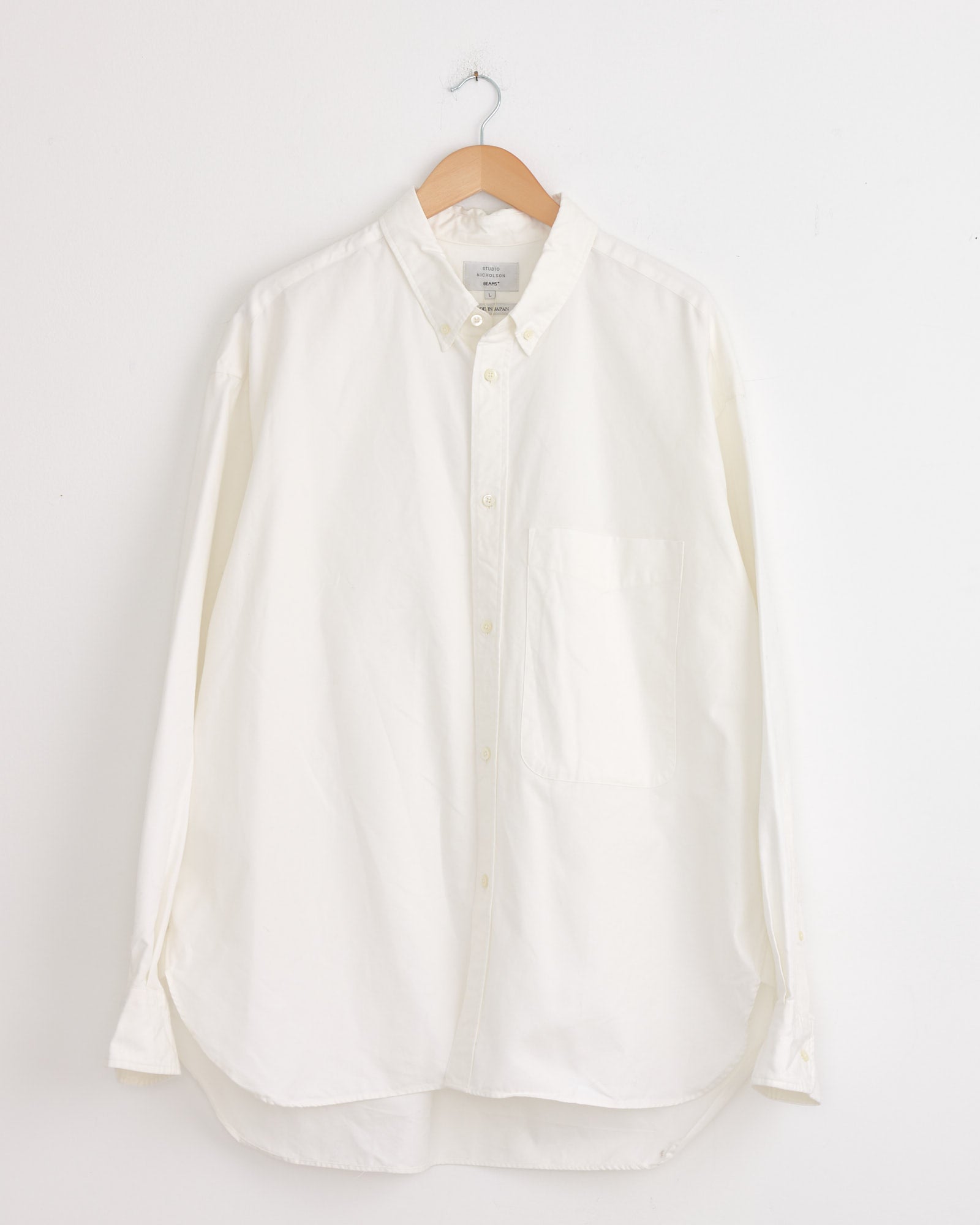 Studio Nicholson x BEAMS PLUS Lisa Shirt in White