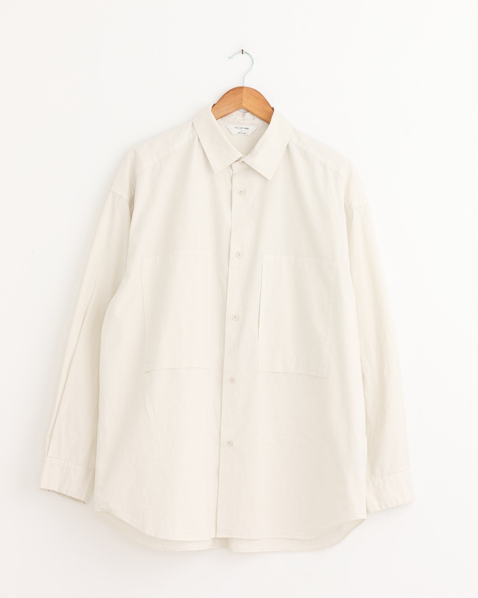 Garment Dye Over Shirt in Ecru
