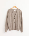 Silk Mixed 2B Cardigan in Sand Beige