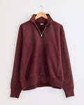 Vintage Half Zip Sweatshirt in Burgundy