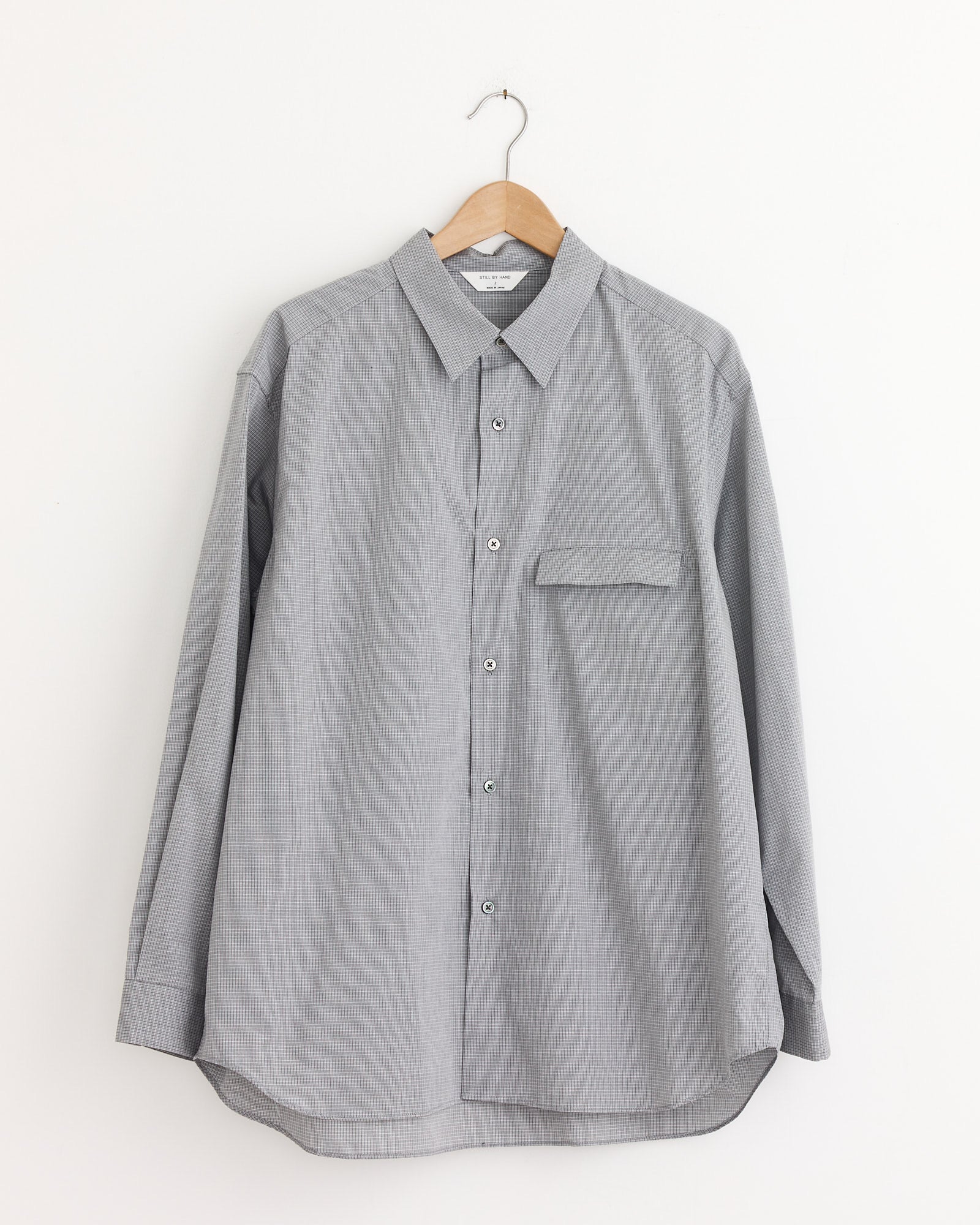 Oversized Shirt in Grey Check