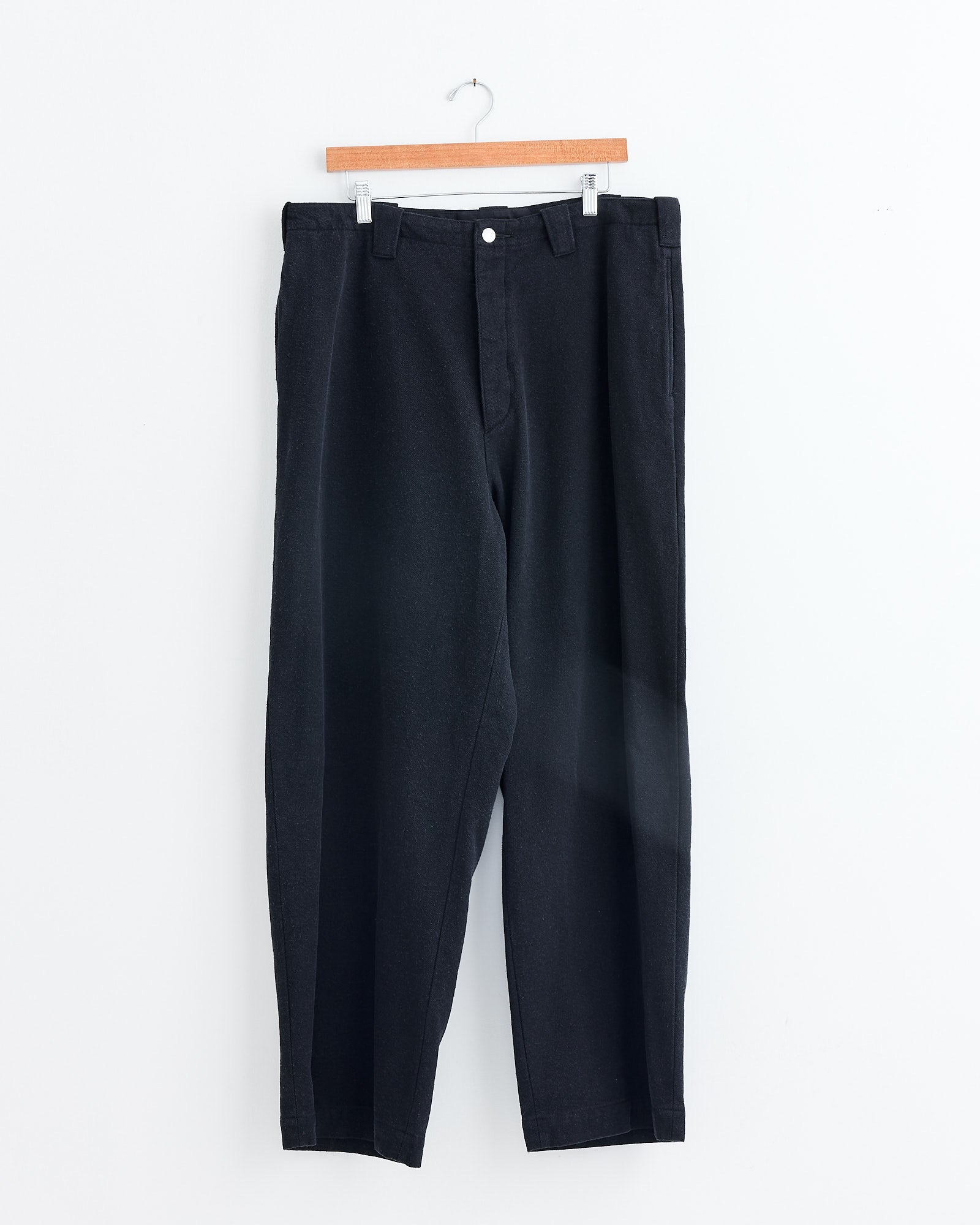 Silk Nep Trouser in Black
