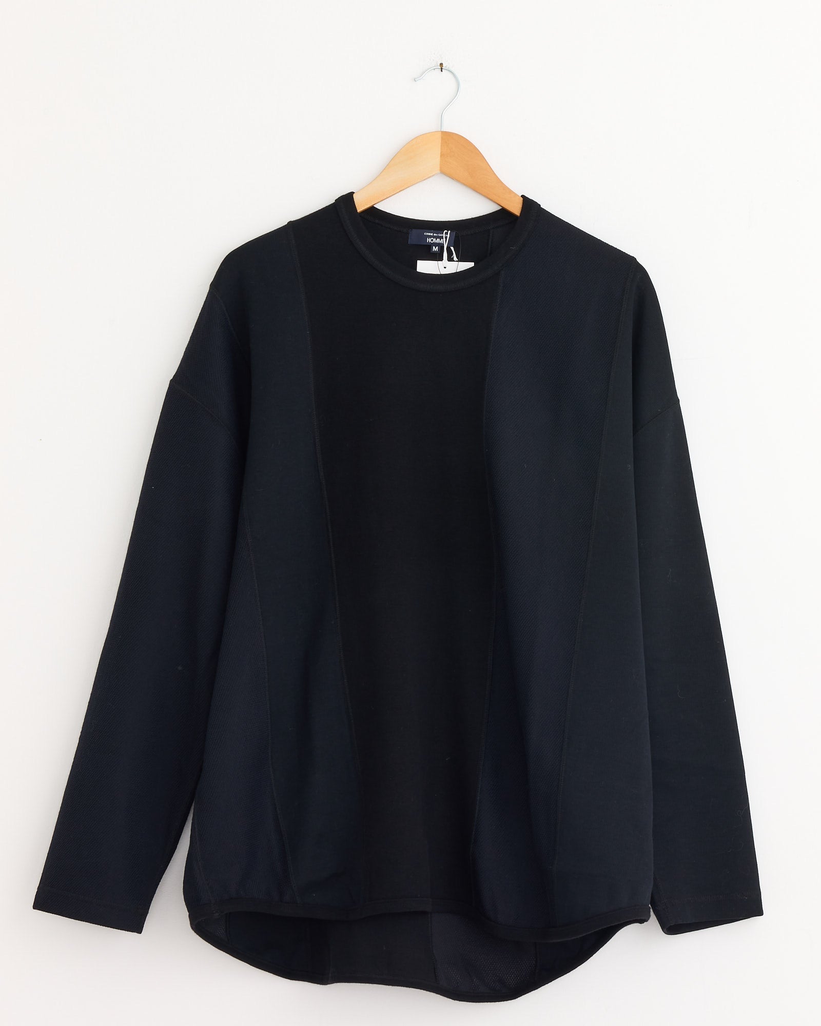 Panelled T-Shirt in Black Mix