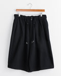 French Terry Circular Short Pant in Black