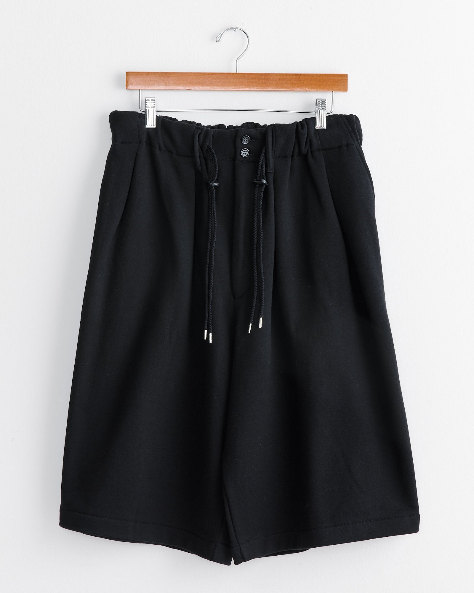 French Terry Circular Short Pant in Black