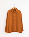 Double Weave Crepe Shirt in Dark Orange