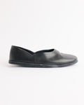Vegetable Tanned Leather Slipper in Black