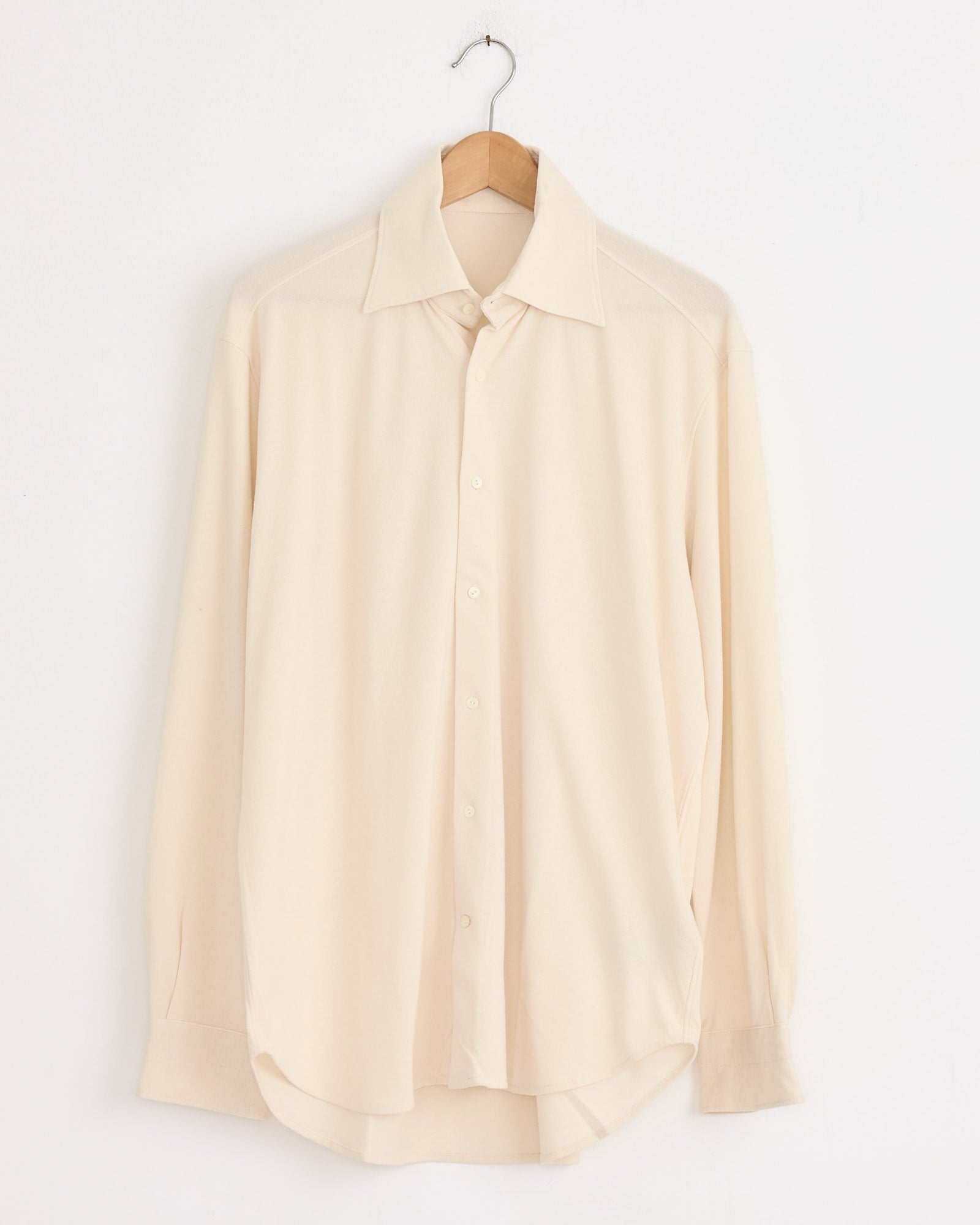 Spread Collar Shirt in Ivory