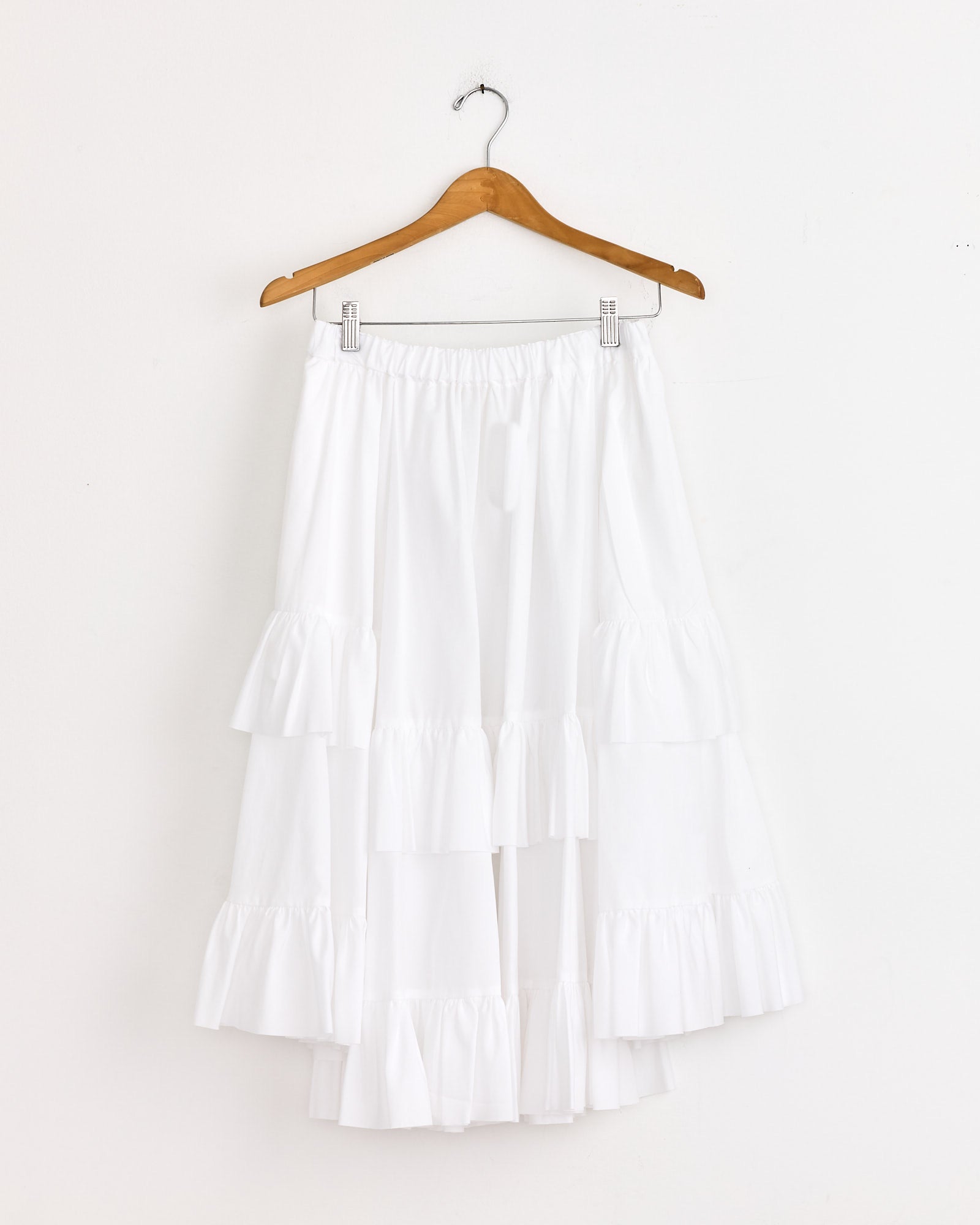 Ruffled Skirt in White