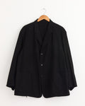 Cotton Flannel Jacket in Black