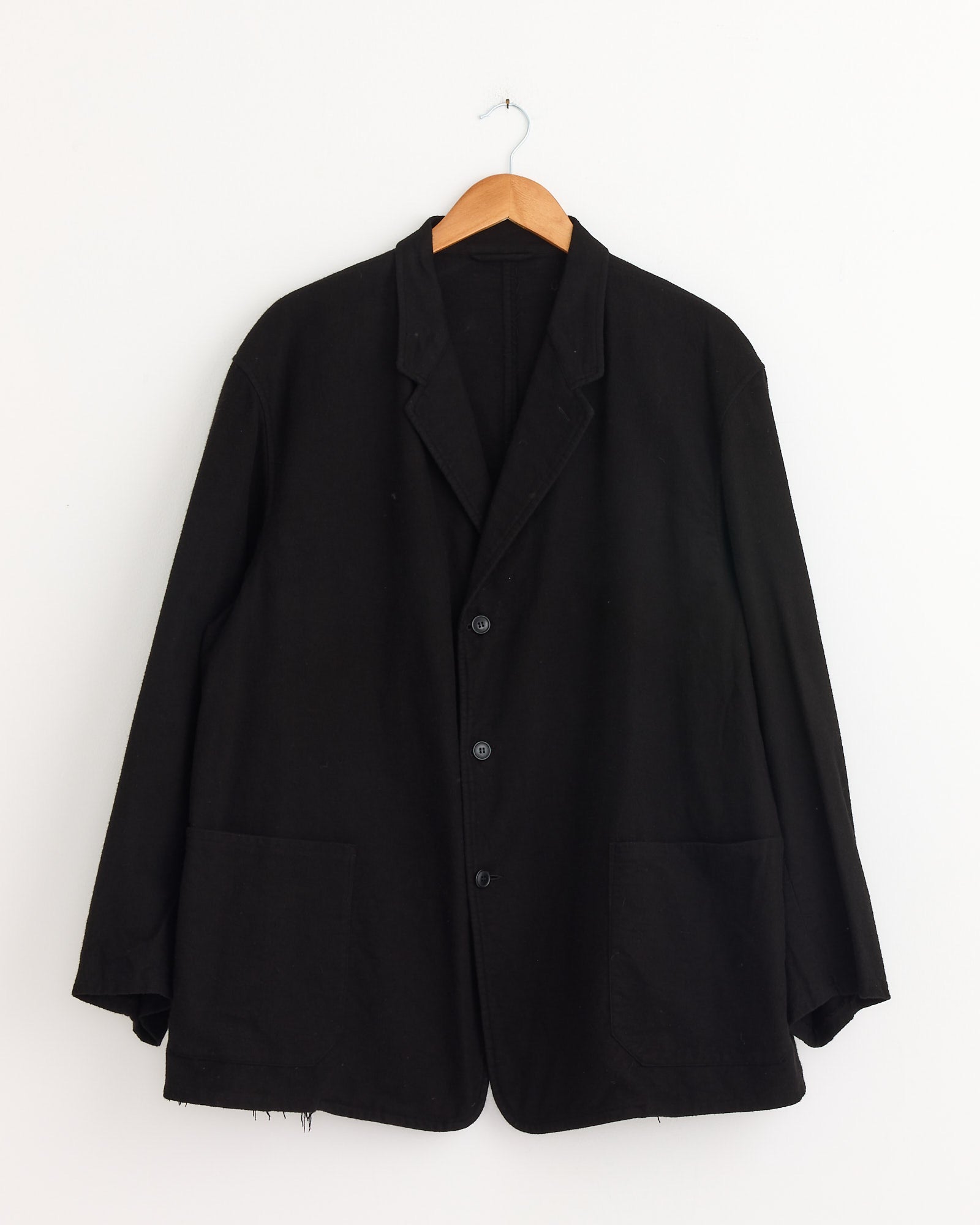 Cotton Flannel Jacket in Black