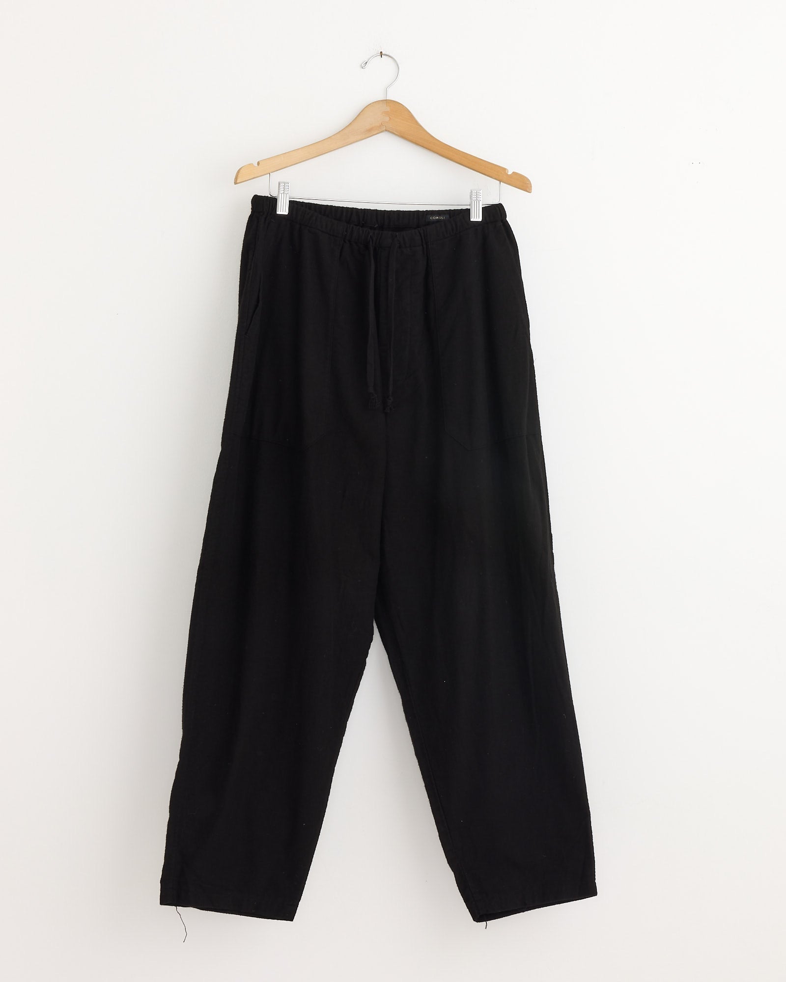 Flannel Tapered Pant in Black