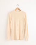 Cotton Cashmere Base Layer L/S Crew in Ecru