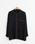 Silk Pajama Shirt in Black