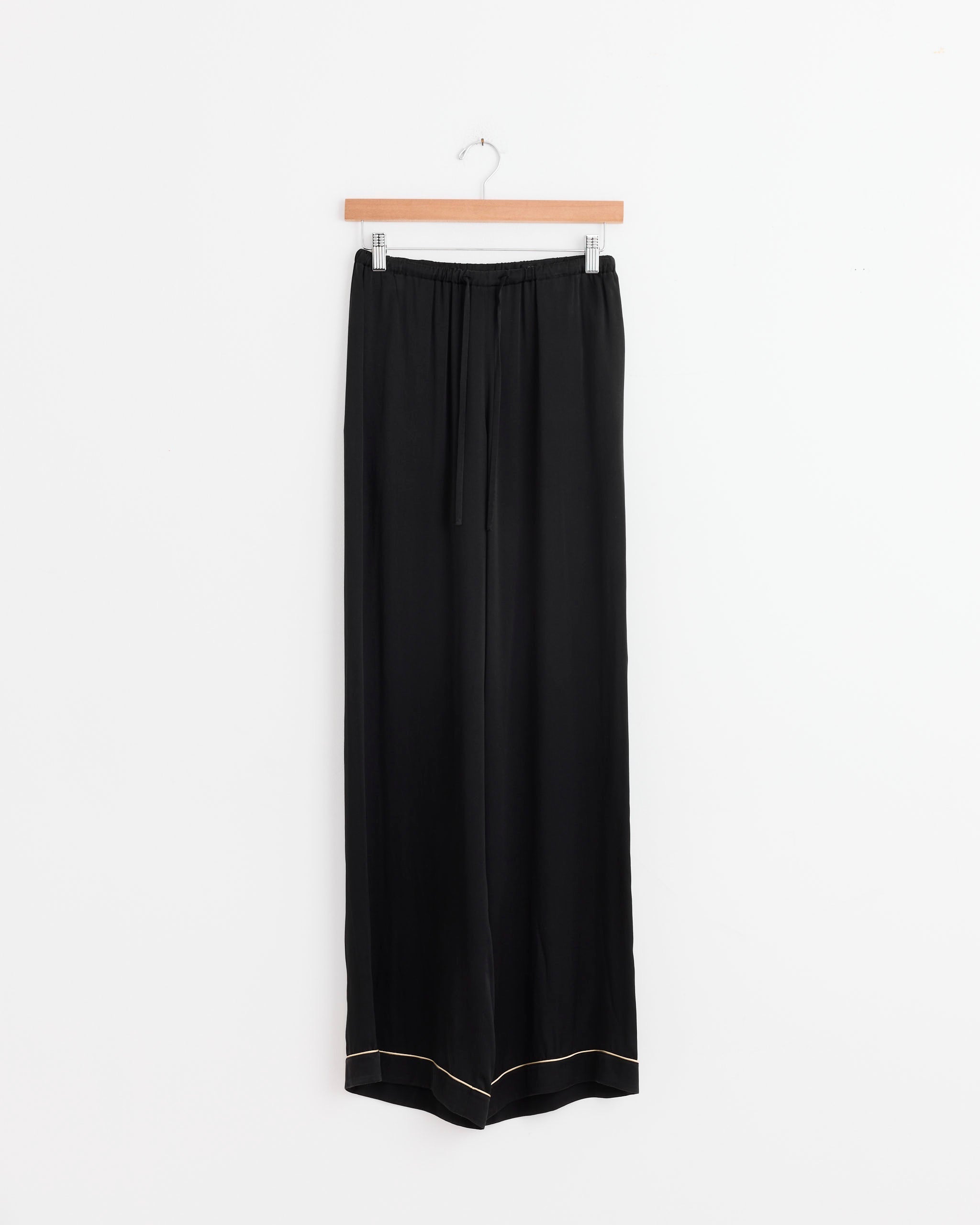 Silk Pajama Pant in Black