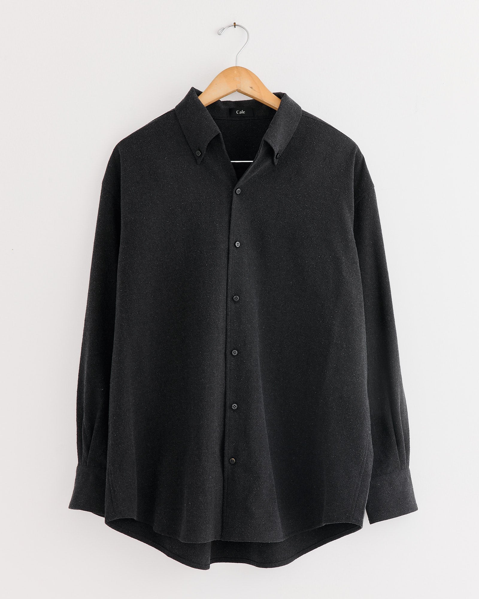 Silk Wool Shirt in Black