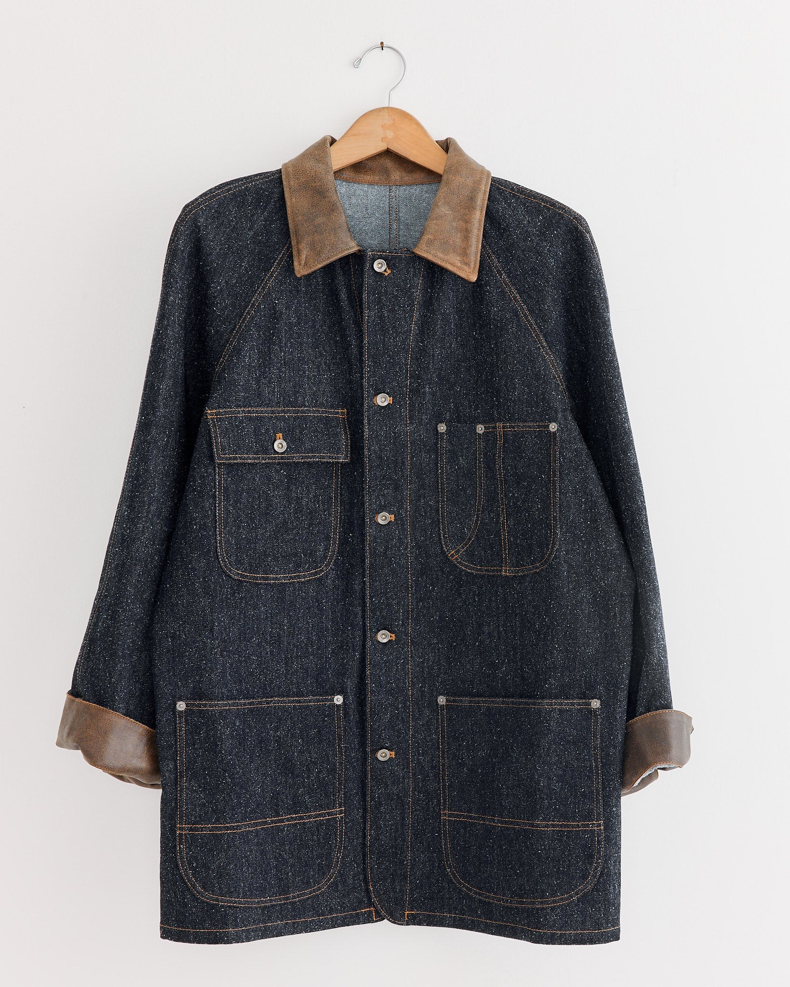 Cale Cotton Silk Denim Jacket Blue