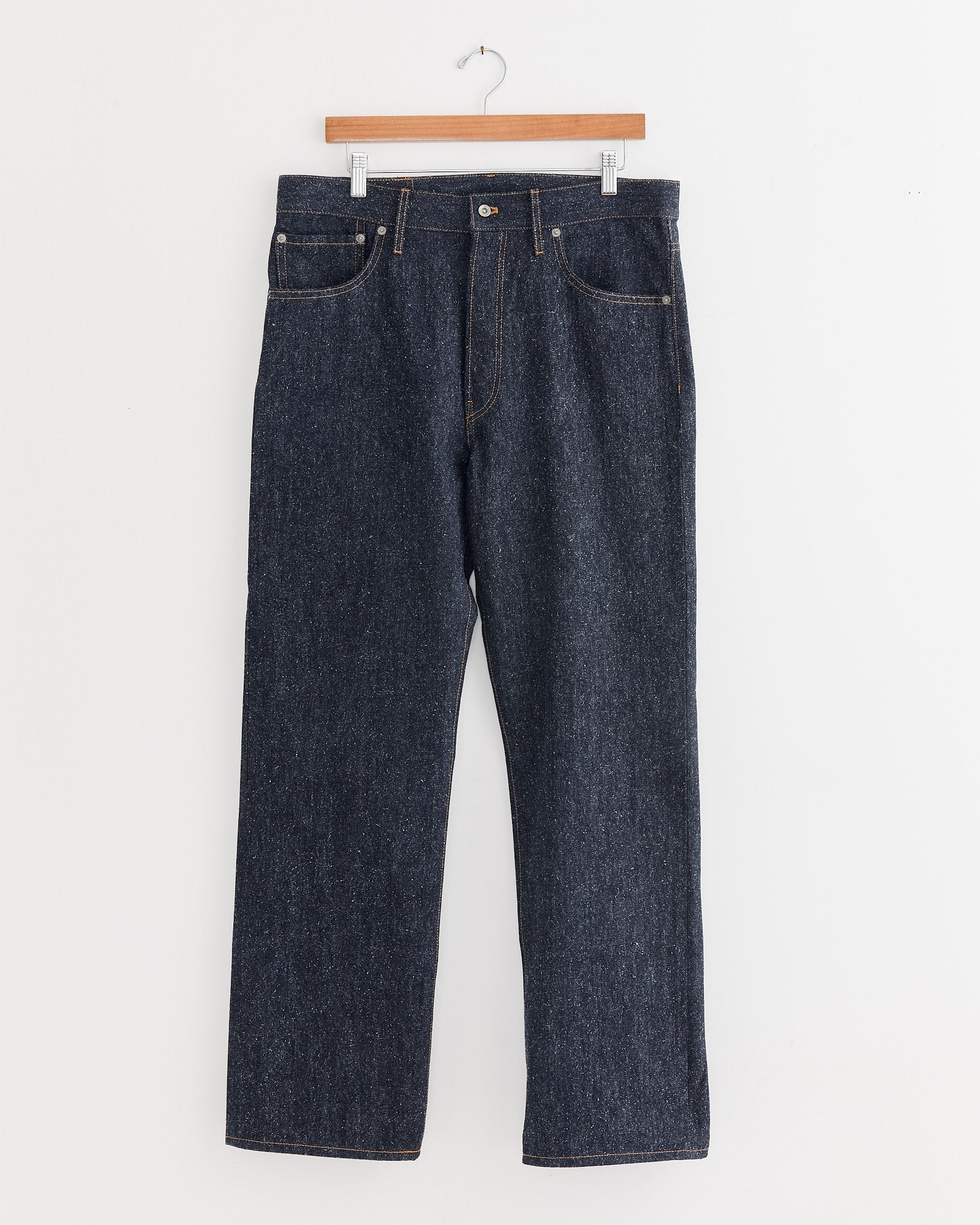 Cotton Silk Denim Pant in Blue