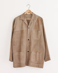 Sheepskin Suede Jacket in Beige