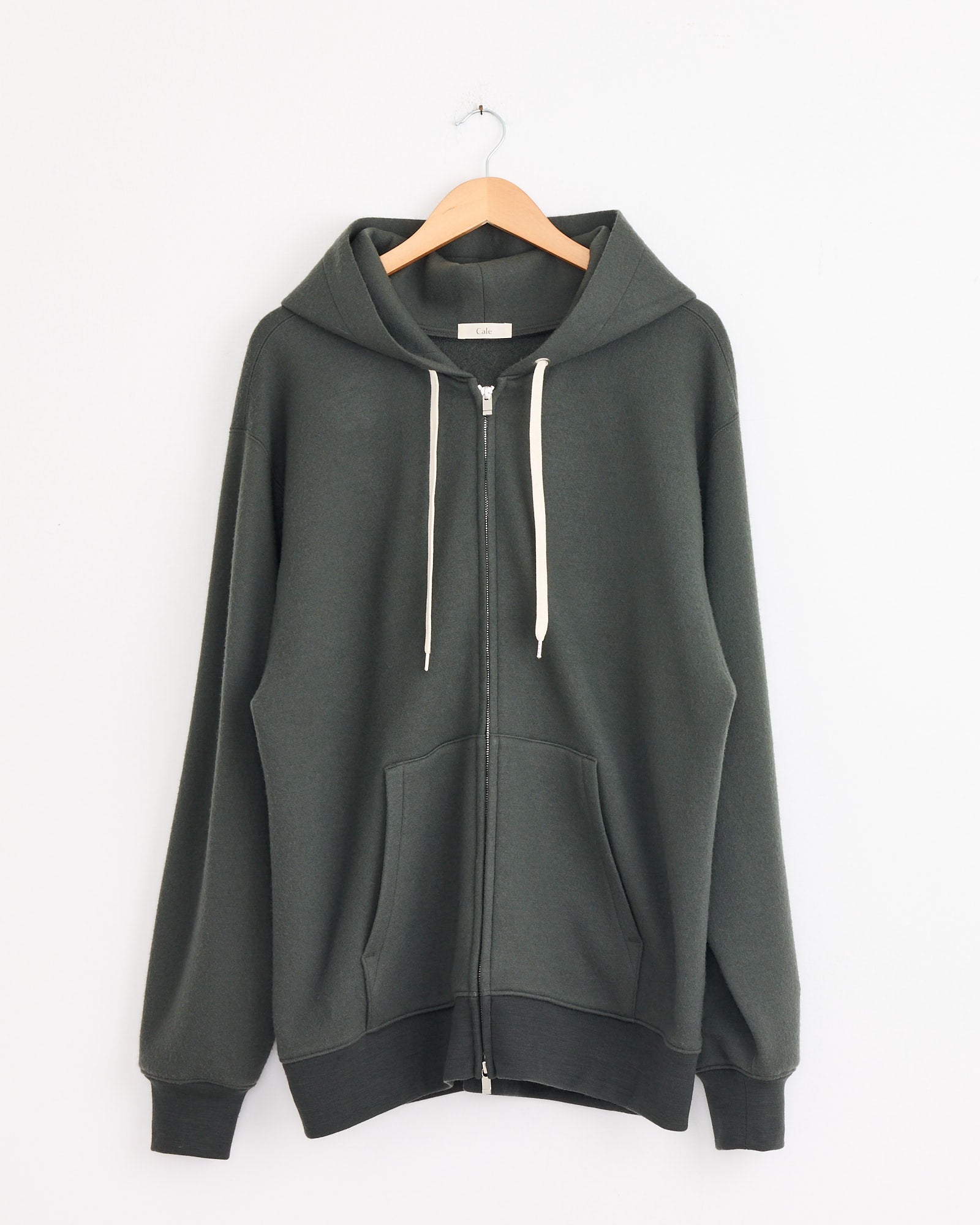120 Air Wool Fleece Hoodie in Khaki