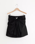 Italian Sporty Strapless Top in Black