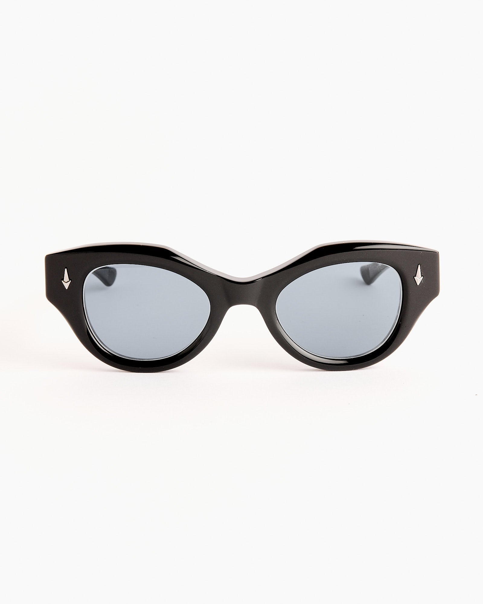 Voyante Sunglasses in Pearl Black/Blue Lens